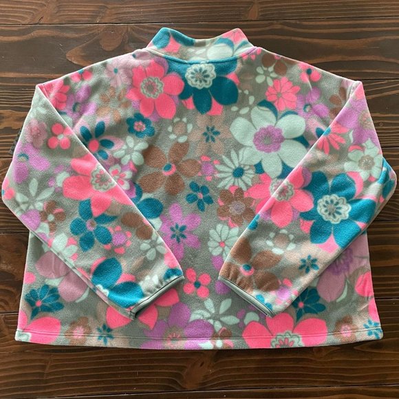 5/$20 NEW 18 XXL Girls Floral Crop Microfleece Jacket - Picture 3 of 4